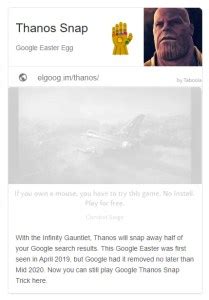 How to Do the Thanos Snap on Google - Followchain