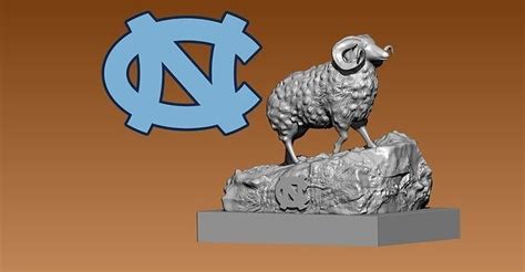 FBS - NORTH CAROLINA TAR HEELS MASCOT 3D model 3D printable | CGTrader