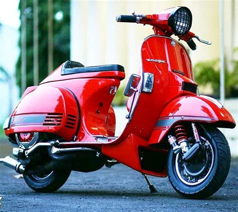 vespa px on Instagram: “Red Vespa PX custom modified racer style #Vesparacing #customvespa # ...