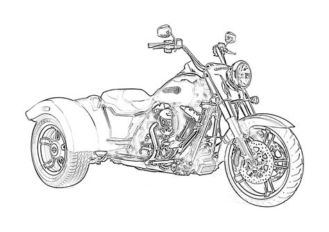 Harley Davidson coloring book to print and online