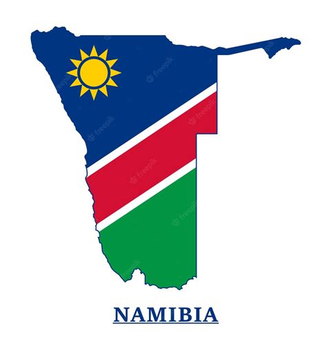 Premium Vector | Namibia national flag map design, illustration of namibia country flag inside ...