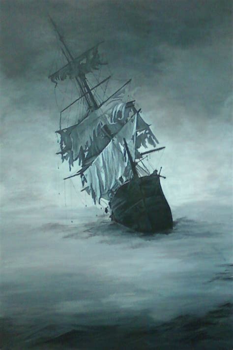 Ghost Pirate Ship Painting at PaintingValley.com | Explore collection of Ghost Pirate Ship Painting