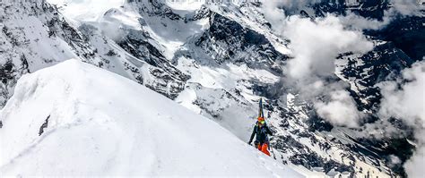 Skiing the Eiger- Last line of the season. – Tim Howell