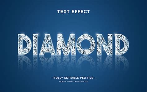 Premium PSD | Diamond text effect