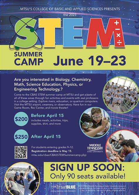 MTSU summer STEM camp registration open through May 15 for high schoolers — but hurry! – MTSU News