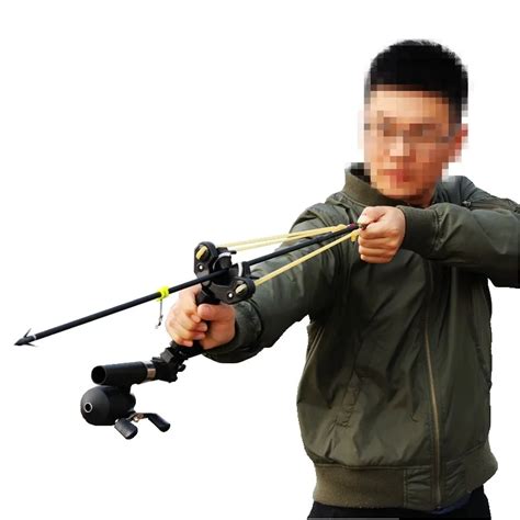 New High Velocity Hunting Fishing Slingbow Wrist Slingshot With Fishing Wheel Laser Slingshot ...