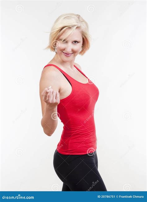 Girl Showing Come on Gesture Stock Image - Image of face, isolated: 20786751