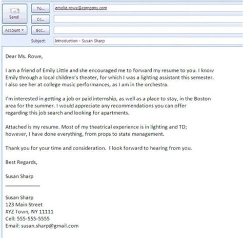 Email Template For Sending Resume - resumegb