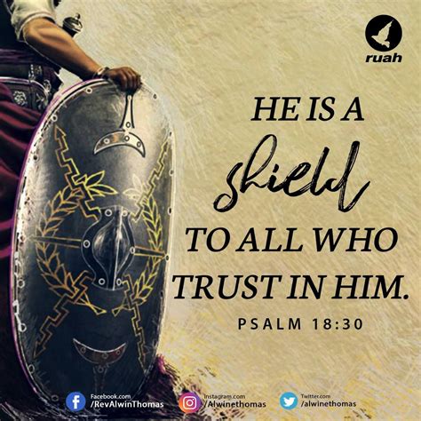 He is a shield to all who trust in Him. Psalm 18:30 (NKJV) #dailybreath #ruah #ruahchurch # ...