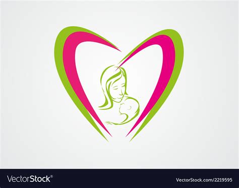 Mother care logo eps Royalty Free Vector Image