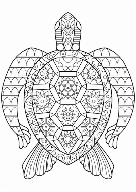 Easy Turtle Mandala Coloring Pages - kidsworksheetfun