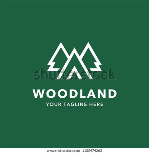 Abstract Woodland Logo Design Vector Illustration Stock Vector (Royalty ...