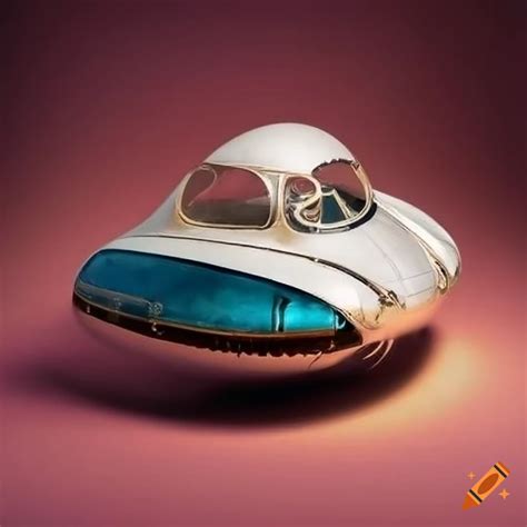 Luxury art deco space age hovercar on Craiyon