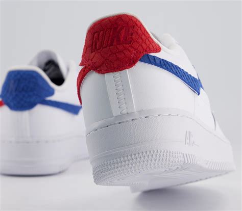 Nike Air Force 1 07 Trainers White Red Blue Lxx - Hers trainers