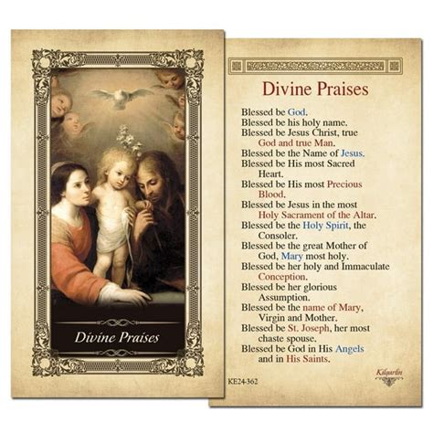 Divine Praises Laminated Prayer Card - Pack of 10 - Walmart.com - Walmart.com