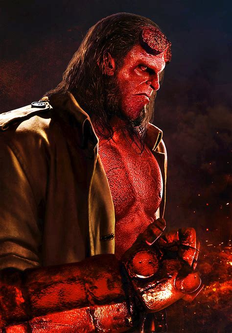 David Harbour as Hellboy (2018) - Poster 1 by CAMW1N on DeviantArt