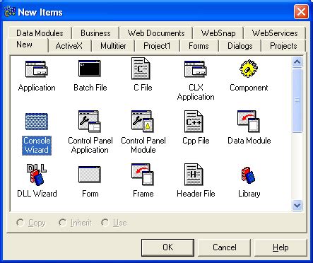 Tutorial on how to use Borland C++ IDE to compile, link and execute an empty win32 console mode ...