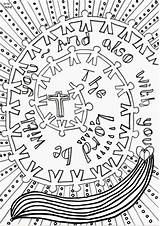 Communion Table Coloring Page Sketch sketch template