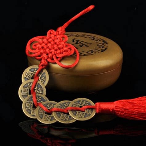 Red Chinese Knot Feng Shui Wealth Success Coins Decor - ZenShopWorld