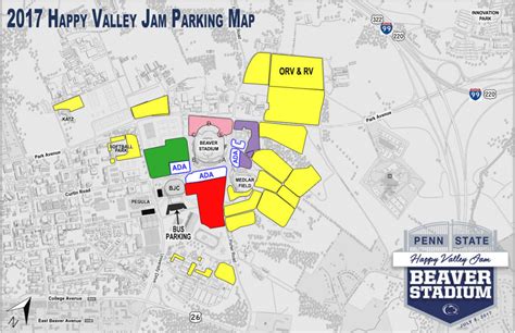 Penn State Football Parking Map - Printable Map