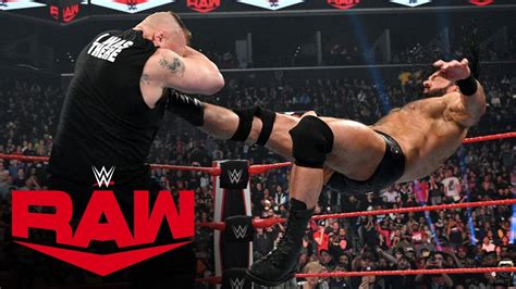 Drew McIntyre Claymore Kicks Brock Lesnar into tomorrow: Raw, March 2 ...