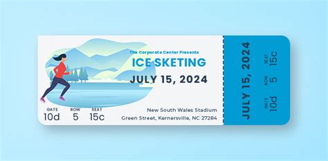 Ice Skating Ticket Example PSD Design | room surf.com