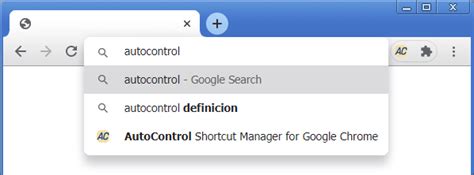 Address bar shortcuts in Google Chrome - AutoControl