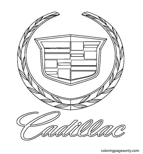 Cadillac Logo Coloring Pages