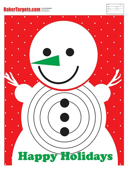 Happy Holidays Target - Baker Targets