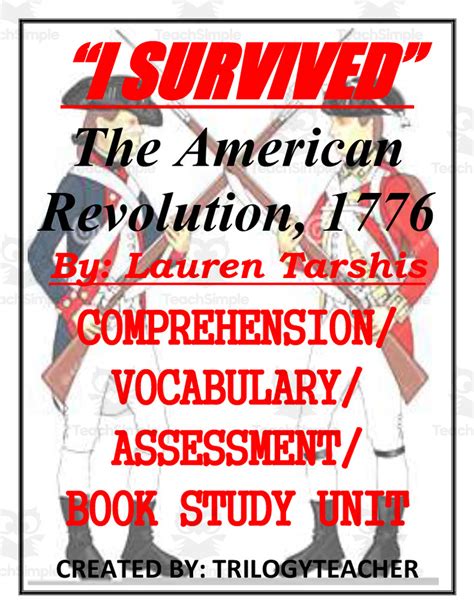 "I Survived the American Revolution, 1776" Book Study Unit by Teach Simple