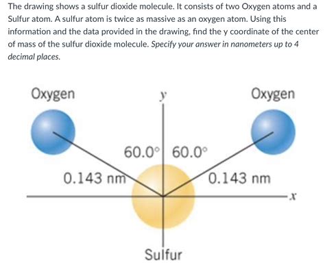 Solved The drawing shows a sulfur dioxide molecule. It | Chegg.com