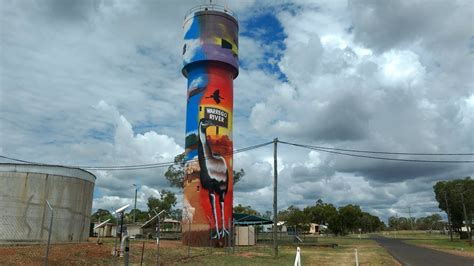 The Augathella Water Tower in Queensland was painted by Blender Studios in February 2020 ...