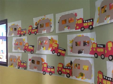 Community helpers: firefighter theme ... The houses are adorable!!! | Classroom Ideas ...