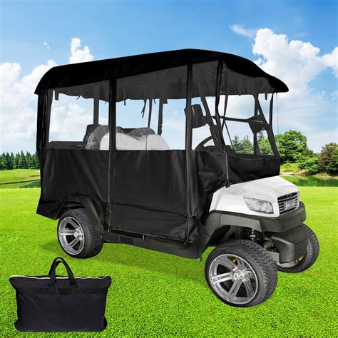 VEVORbrand Golf Cart Enclosure 78.7''L, 4 Person Golf Cart Cover, 300D ...