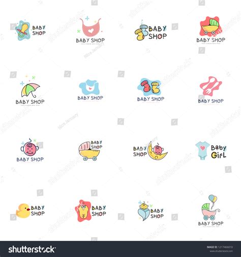 Baby Shop Logo Set Vector Stock Vector (Royalty Free) 1217466010 | Shutterstock