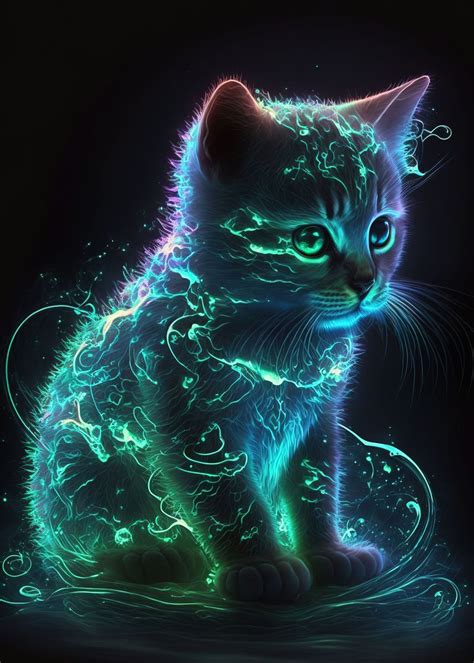 Neon Cat Wallpapers - 4k, HD Neon Cat Backgrounds on WallpaperBat