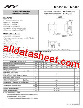 MB10F Datasheet(PDF) - HY ELECTRONIC CORP.