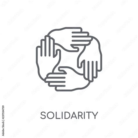 Solidarity linear icon. Modern outline Solidarity logo concept on white ...