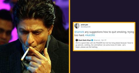 Shah Rukh Khan’s Funny Answer to ‘How To Quit Smoking’ | Must Read ...