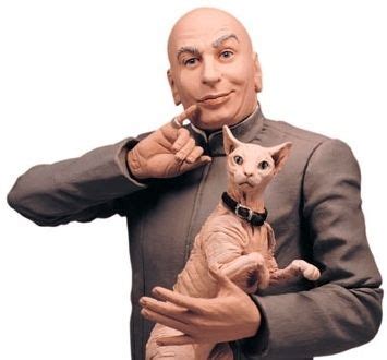 Dr. Evil and his cat, Mr. Bigglesworth | Dr evil cat, Evil cat, Cat memes