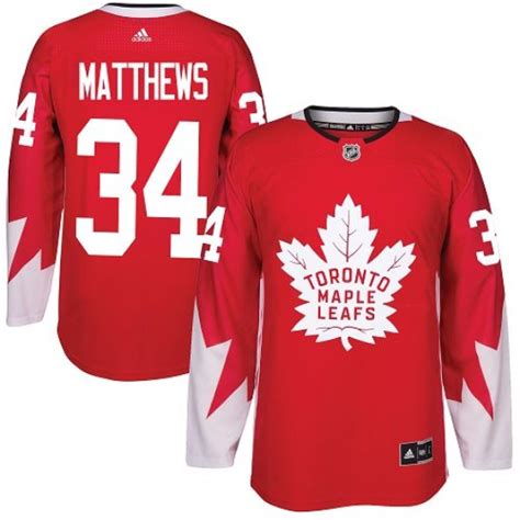 Authentic Adidas Youth Auston Matthews Toronto Maple Leafs Alternate Jersey - Red