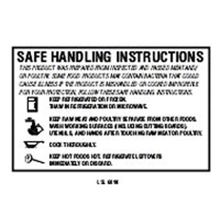 Safe Handling Instructions Label - Ythoreccio