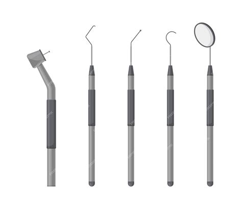 Premium Vector | Set of dental instrument oral hygiene medical and ...