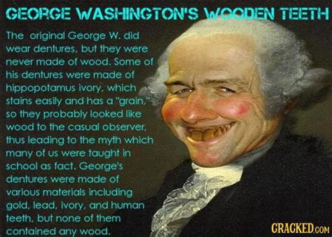 George washington's wooden teeth: 40 myths we believe now due to tiny ...