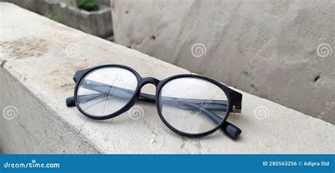 Round Reading Glasses in Dark Blue Stock Photo - Image of white, style: 280563256