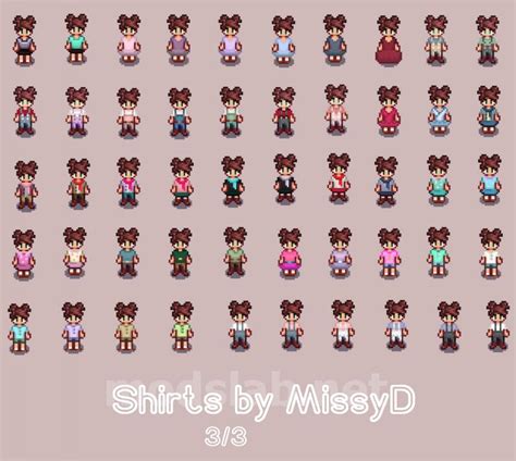 Download Missy’s Shirts - for Stardew Valley