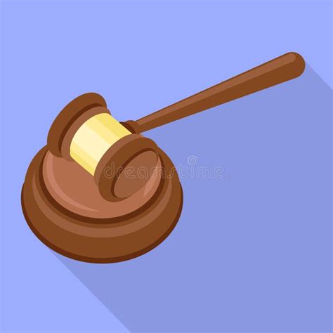 Judge Gavel Icon, Flat Style Stock Vector - Illustration of court, chairman: 135133744