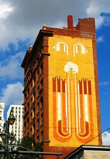 Yellow Mural on D.T. Porter Building | I was really into the… | Flickr