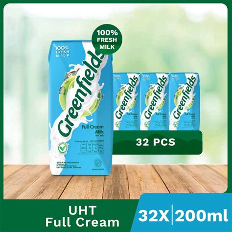 Jual SUSU GREENFIELDS / Greenfield UHT 200 ml - Per Dus Isi 32pcs | Shopee Indonesia