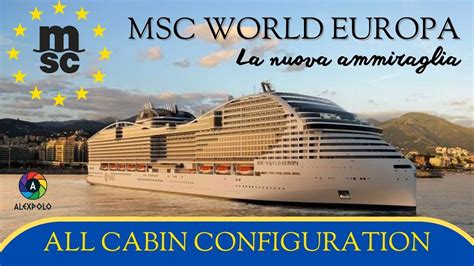 Msc WORLD EUROPA tutte le CABINE A BORDO - All Cabins on board - YouTube